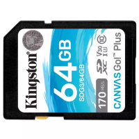 金士顿(Kingston)SD卡 64GB U3 V30 读170MB/s写70MB/s支持4K录制相机存储卡内存卡