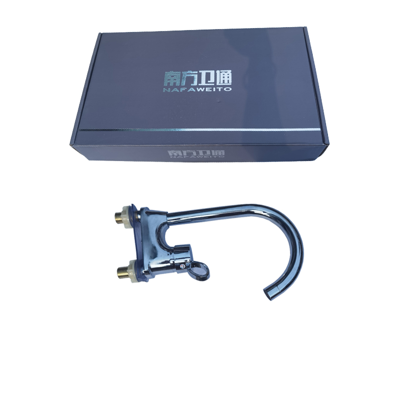 南方卫通 双孔冷热混合水龙头 全铜板凳二联酒杯水龙头 厨卫面盆冷热水龙头 4分NF-018 个高清大图