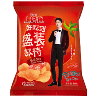 王一博同款 上好佳 田园薯片 番茄味 80g 膨化休闲零食小吃办公室宅家