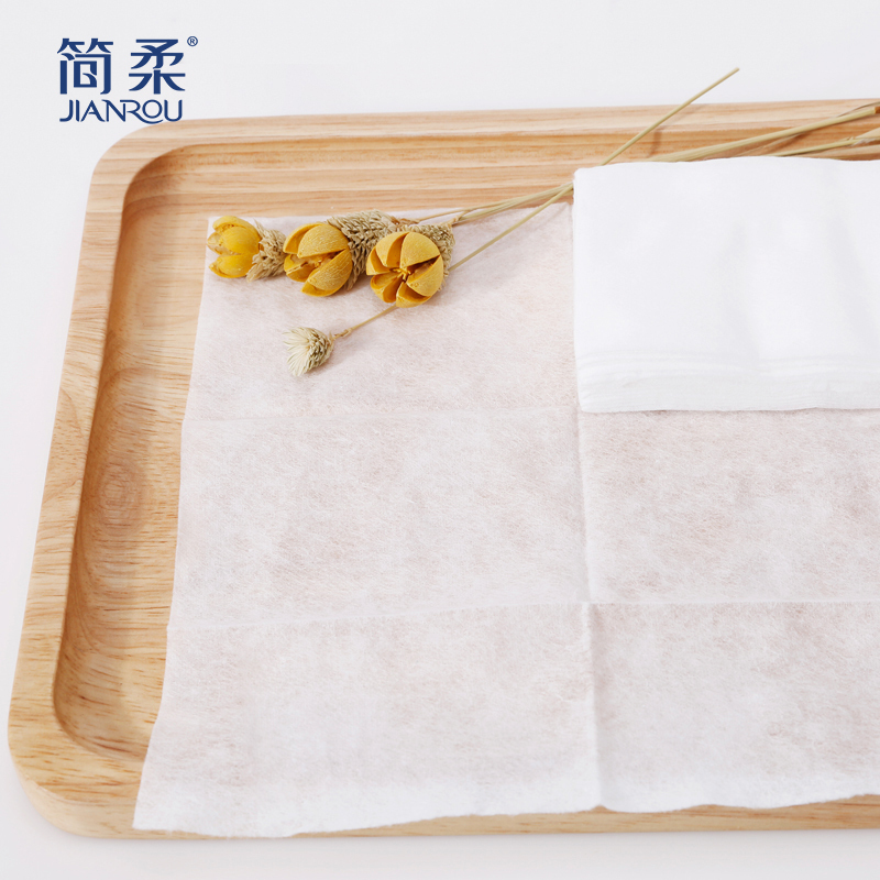 唐嫣代言 简柔手帕棉巾一次性洗脸巾旅行便携毛巾 10片装*8包