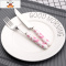 创意刀叉勺西餐套装不锈钢餐具三件套牛排刀子西餐刀叉勺子牛扒刀 粉牛[1刀 + 1叉] 敬平