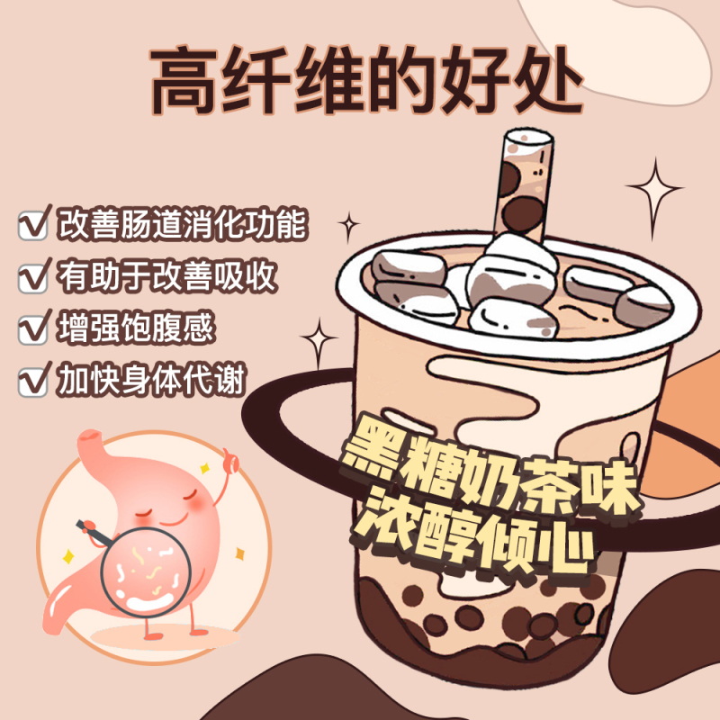 [金晨力推]FatBlaster 极塑代餐奶昔黑糖奶茶味 减肥代餐粉 430克/罐 膳食营养补充剂高清大图