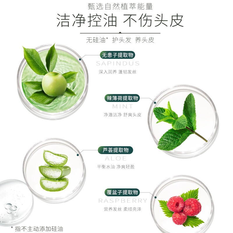 滋源无硅油无患子洗发水保湿滋养洗头水清爽洁净呵护头皮去屑止痒男女正品(中干性)265ml