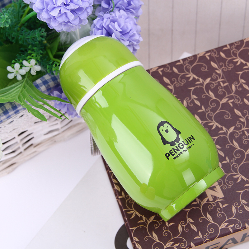【创意卡通300ML】创意卡通企鹅儿童不锈钢保温杯学生饮水杯
