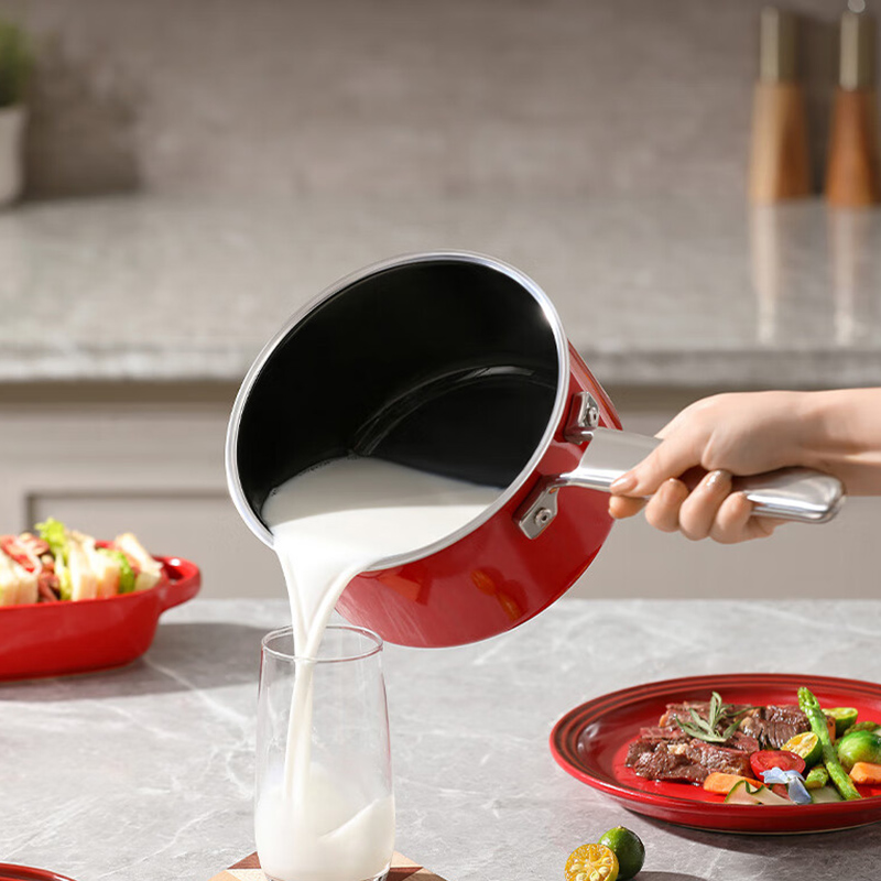 德世朗 云璟系列珐琅奶锅(18cm)DP908-S18RD高清大图