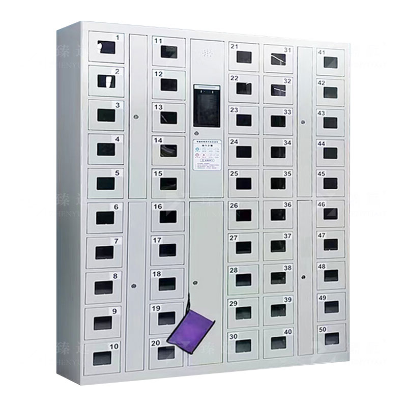 臻远 ZY-X381 50门人脸识别手机管理柜在位监测手机柜智能柜 带定位功能高清大图