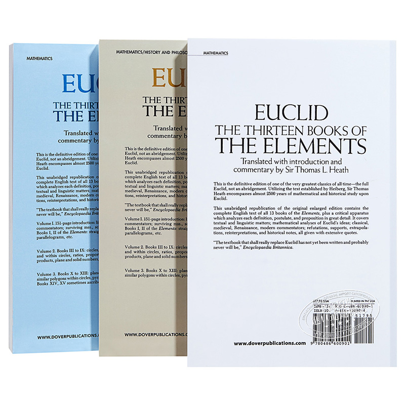 [正版]中商原版欧几里得:几何原本 3册套装共13章英文原版The Thirteen Books of The Ele高清大图
