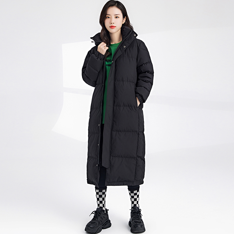 海澜优选女士灰鸭绒防风保暖羽绒服外套