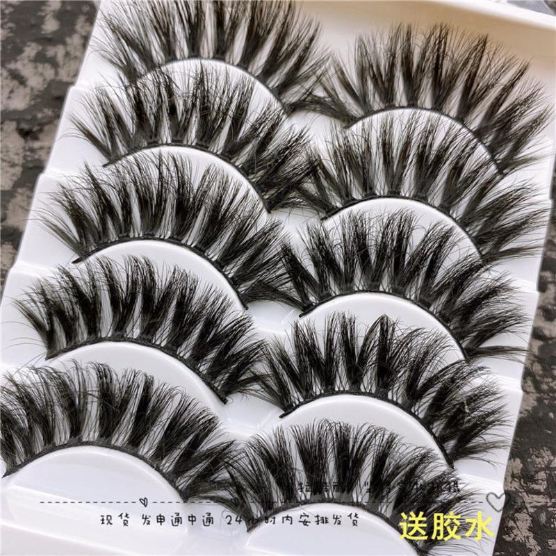 5对3D逼真假睫毛立体多层浓密交叉大眼烟熏妆主播DJ仿真睫毛 3D-72