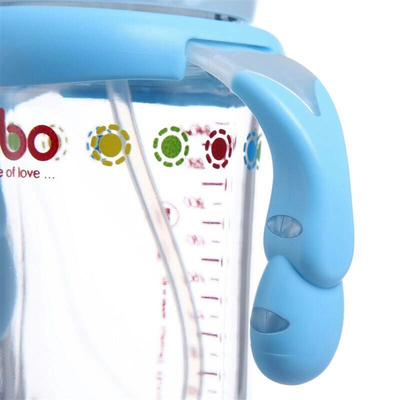 乐儿宝(bobo)防摔玻璃宽口径奶瓶 蓝色240ml (适用12个月以上宝宝)
