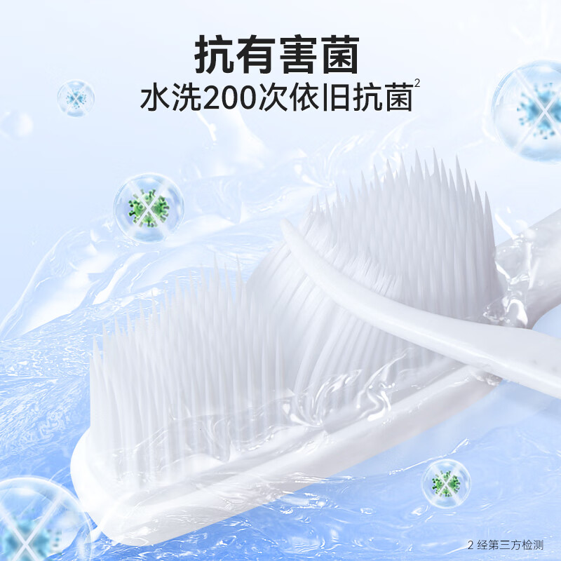 纳美(Namei)纳米抗菌软胶牙刷 温和洁齿按摩牙龈 家庭装9支高清大图