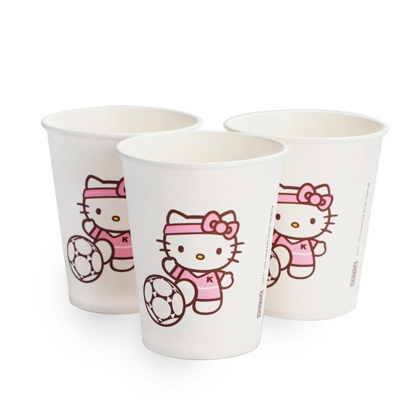 宜洁 HelloKitty世界杯主题纸杯耐高温可爱创意一次性茶水杯50只*2包