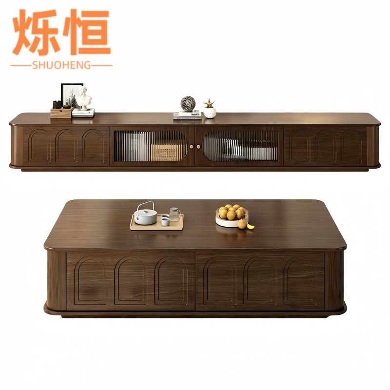 烁恒 电视柜160cm+茶几 套高清大图