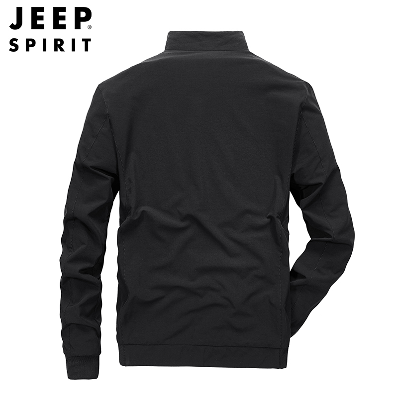 JEEP SPIRIT吉普男士夹克立领速干防风外套春秋新款上衣青年潮款商务休闲茄克衫