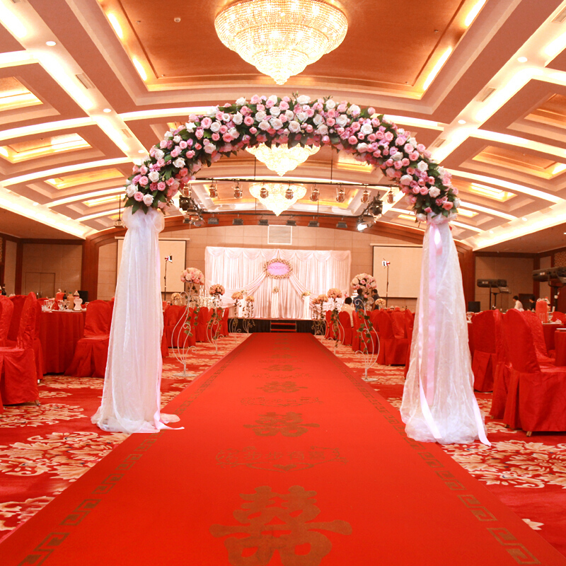 结婚婚庆一次性大红地毯婚礼喜宴开业庆典装饰布置用品红地毯套装