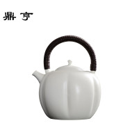 鼎亨 苏打釉陶壶 陶瓷白泥南瓜壶 煮茶壶 烧水泡茶壶功夫茶具