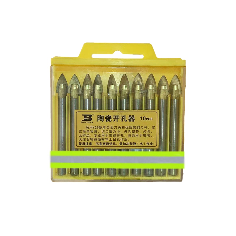 波斯(BOSI) 荧光系列陶瓷开孔器 12mm/10支 盒高清大图