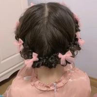 韩粉10个(一字夹) DIY手工发饰网纱仙仙一字夹小蝴蝶结发夹梦幻公主风头饰