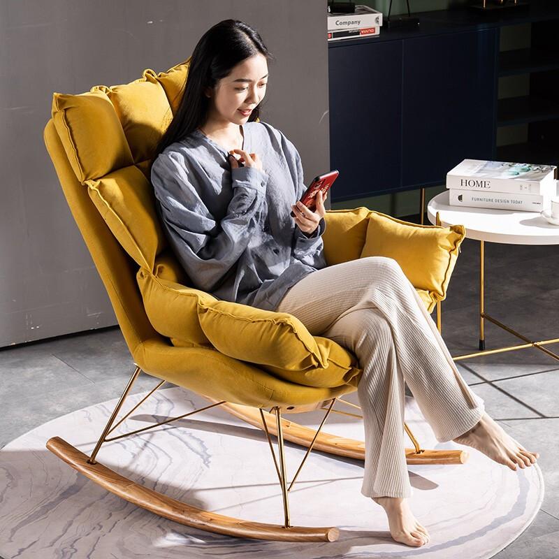 摇椅北欧摇椅家用躺椅懒人沙发单人沙发小户型网红款女生可爱卧室椅子