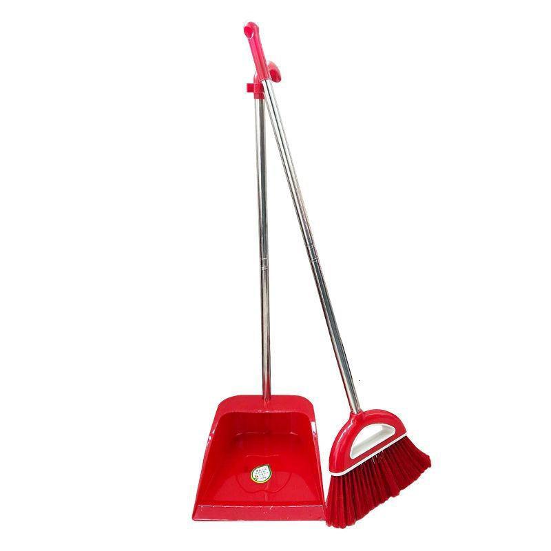 笤帚家用器条数垃圾铲扫帚扫地组合少h新年款红红火火半圆款二件套红