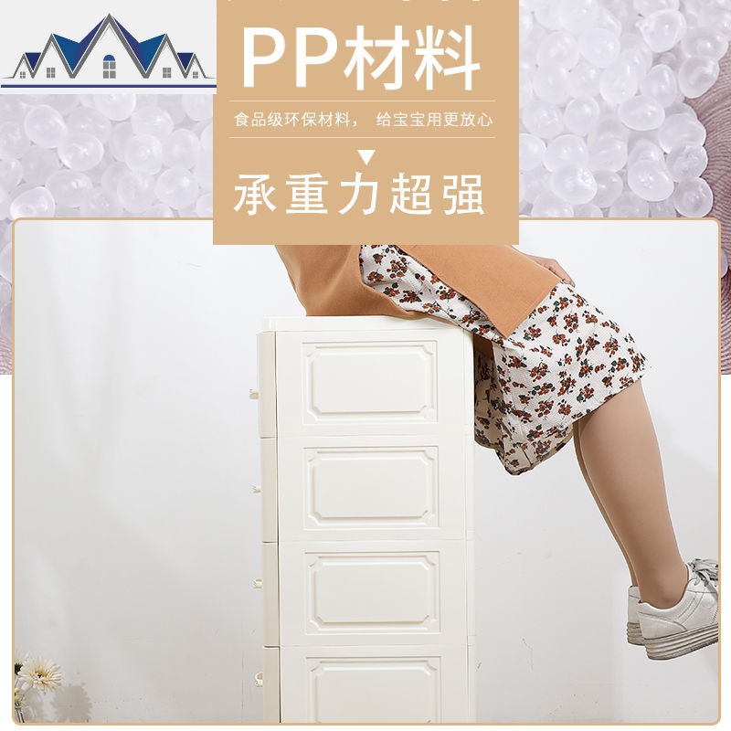 加厚收纳柜子抽屉式收纳箱塑料家用储物柜儿童衣柜家用整理五斗柜 三维工匠高清大图