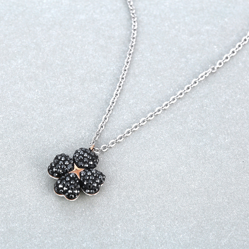 Swarovski 施华洛世奇 黑白双面四叶草项链 5368980