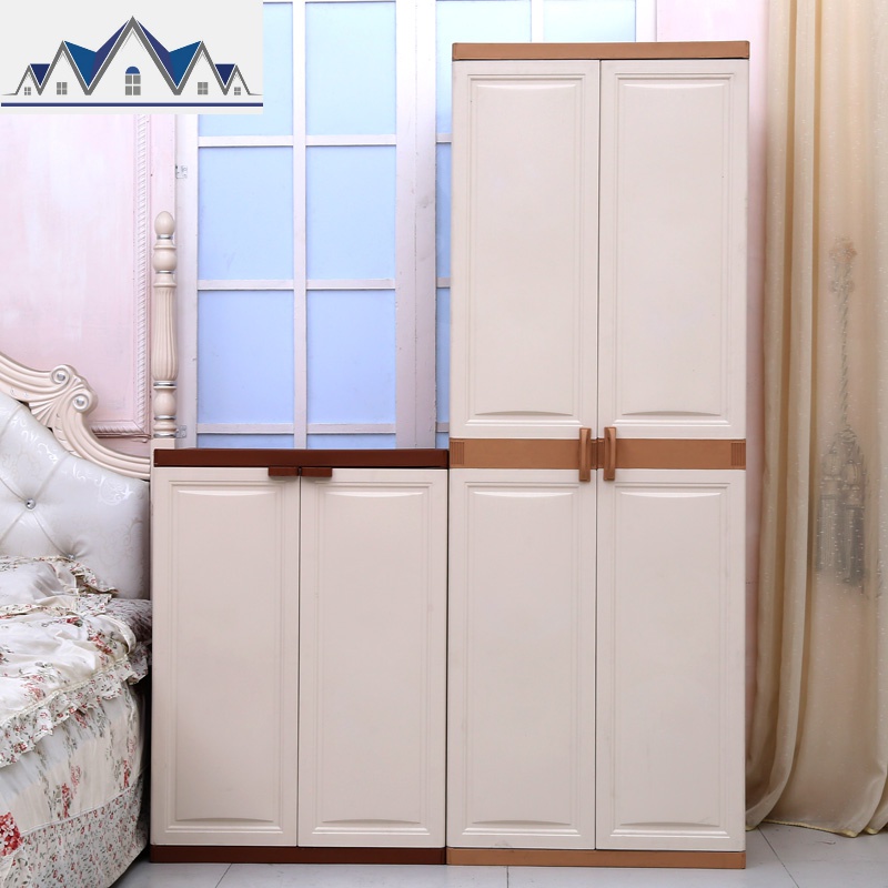 双桥加厚双开式宝宝衣柜橱塑料储物柜婴儿柜子整理柜儿童收纳柜 三维工匠高清大图