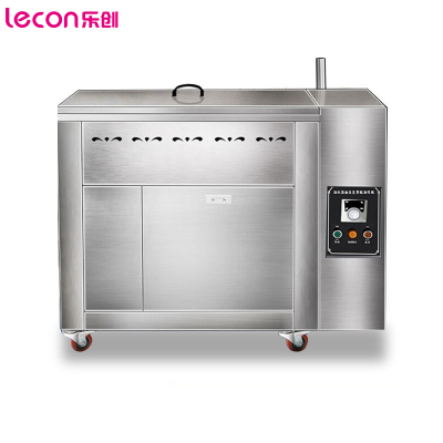乐创 油水分离油炸锅商用单双缸不锈钢大容量电炸炉油条薯条炸鸡机 燃气80L(立式)