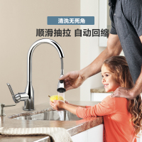 摩恩厨房304加厚不锈钢反向水槽双槽套装洗菜盆水龙头29505SL