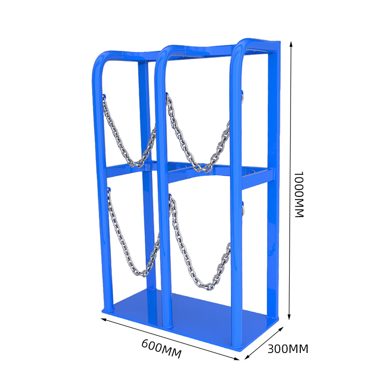 臻远ZY-J31氧气瓶固定架氮气罐氩气存放架 80L双瓶架高清大图
