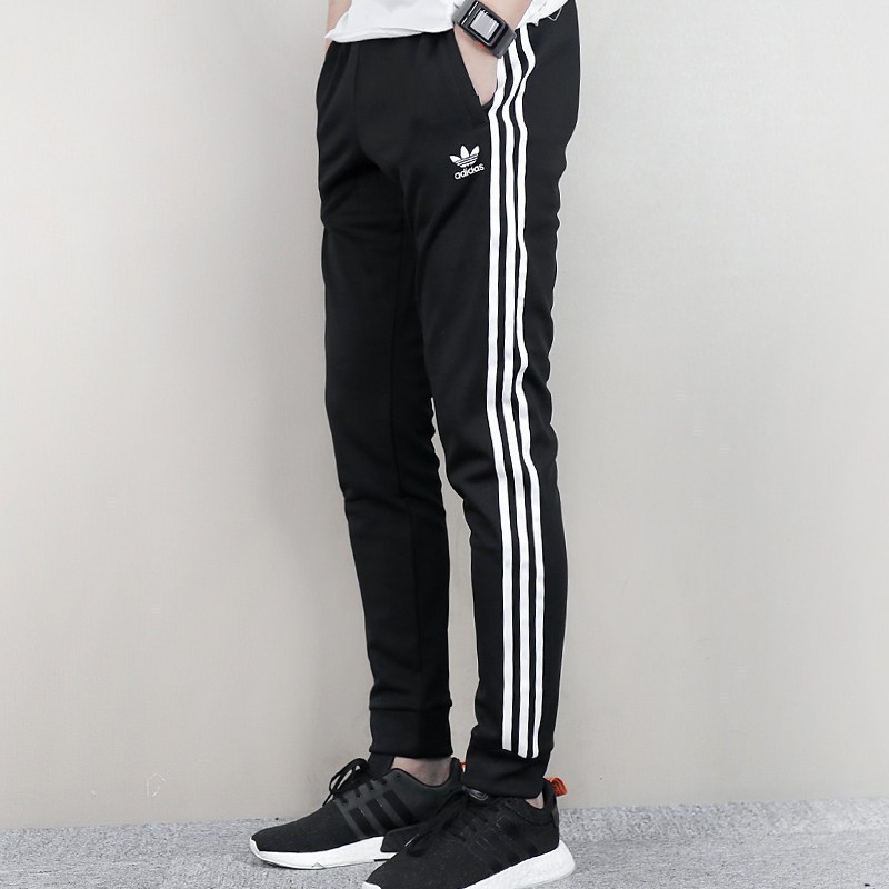 阿迪达斯(adidas) 三叶草春秋男士收口小脚针织运动长裤CW1275