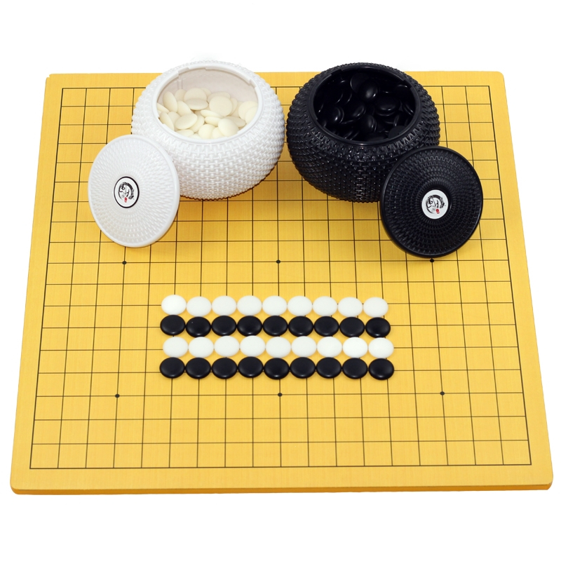 围棋套装比赛棋子五子棋磨砂护闪电客密胺十九路棋盘送书哑光