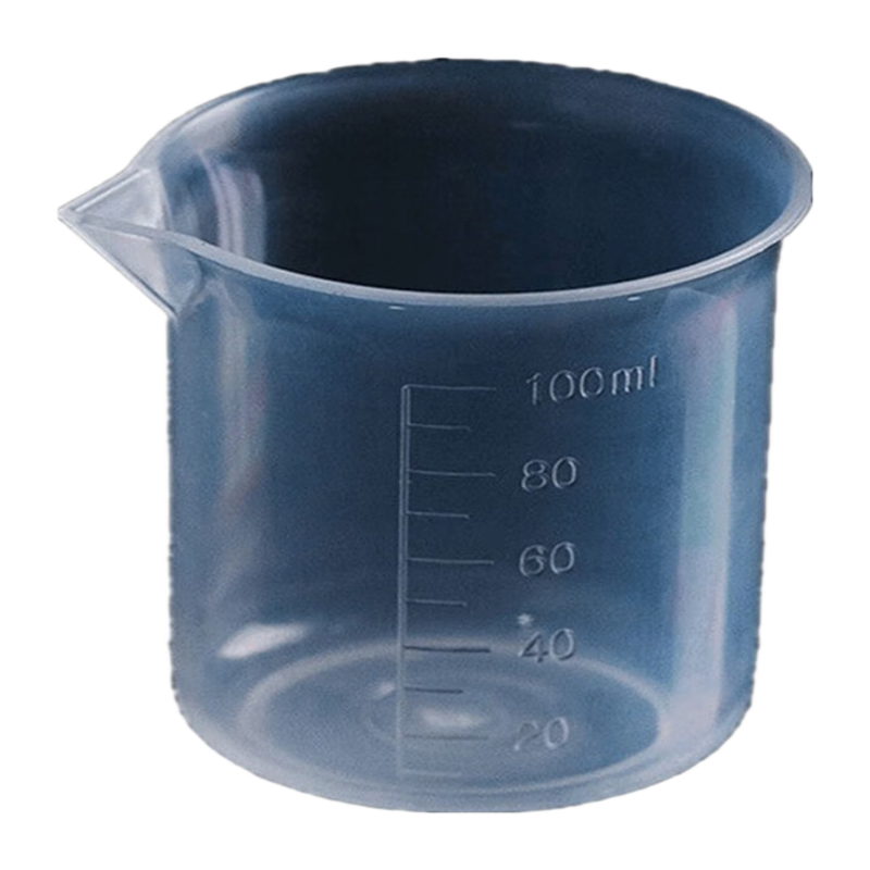 鸣固 ZS1146烧杯 100ml塑料杯 计量杯 耐热量水杯 测量刻度杯
