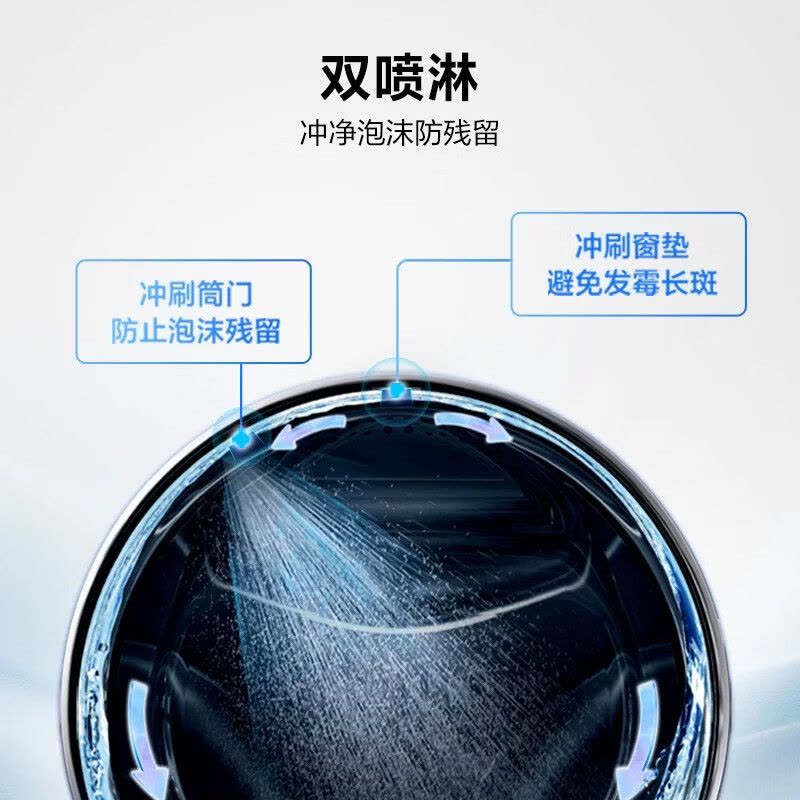 海尔小红花滚筒洗衣机XQG100-BE35DH 10kg大容量 1200转 1级能效 不锈钢内桶 前开式设计 独嵌两用图片