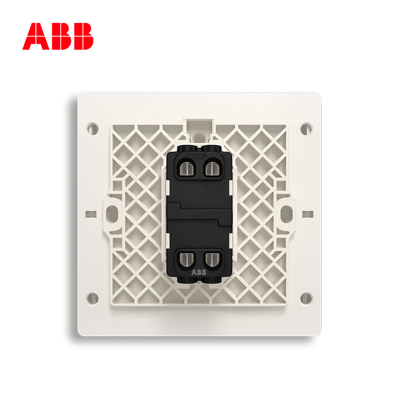 ABB开关插座 轩致无框雅典白 一位一开中间中途三控多控开关AF119