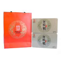 东阿百年堂阿胶糕 木糖醇型血珀天胶固元糕 280g *2盒/提(礼袋)即食阿胶膏组合装560g