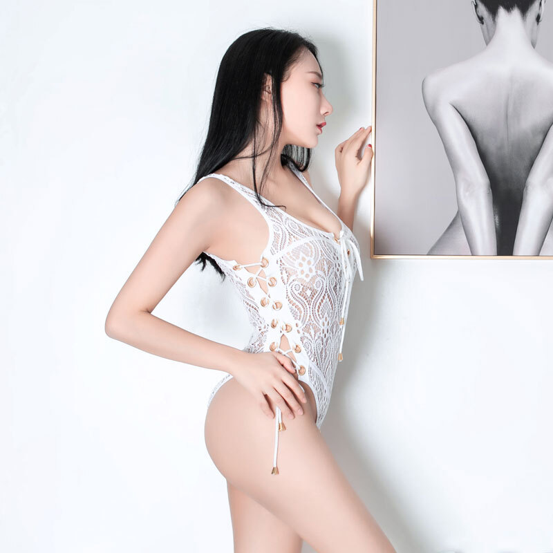 欲之诱惑连体情趣内衣蕾丝情趣制服女性感包臀泳衣高叉情趣内衣镂空挑逗泳装夜店紧身_952高清大图