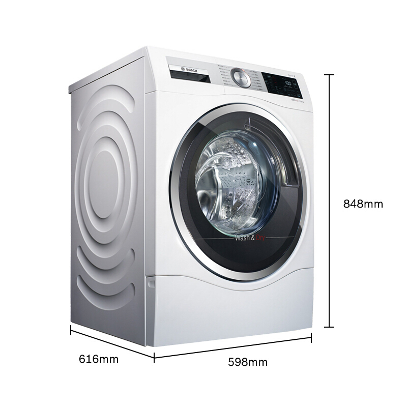 博世(BOSCH) WDU285600W(白色) 全自动变频滚筒洗衣机 热风除菌 洗干一体机高清大图