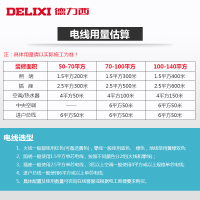 DELIXI德力西旗舰店电线电缆BV单芯线单股硬线100m铜线电线家装1.5/2.5/4/6/10平方铜芯线