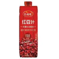 亿福缘红豆汁果汁瓶装整箱饮料纯物理保鲜聚餐烧烤酒宴1kg*6瓶