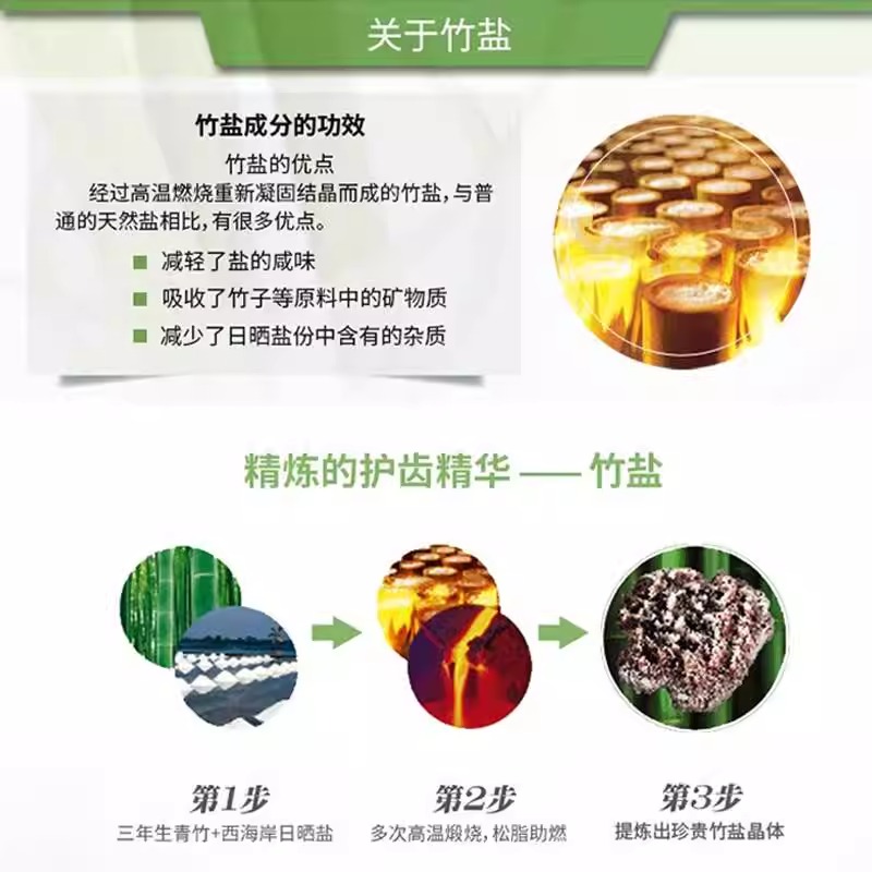 LG竹盐 精品全优护牙膏(清新原味)120g*2支高清大图