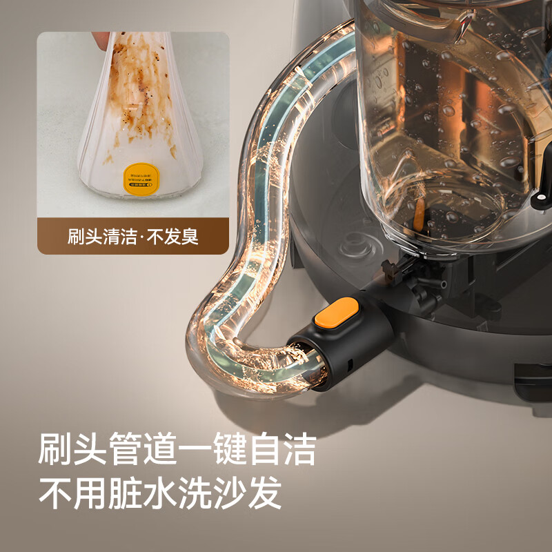 德尔玛(Deerma)布艺清洗机BY100 S多功能清洁机 家用吸尘喷抽吸一体 添加清洁液可水洗 地毯窗帘沙发清洗单机高清大图