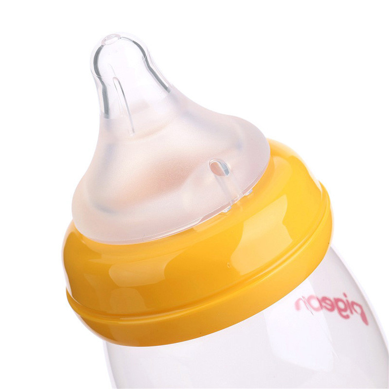 贝亲(Pigeon)自然实感宽口径PP奶瓶240ml(黄色)AA96