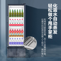 海尔展示柜冷藏保鲜柜饮料柜透明玻璃门水果展示柜商用 超市便利店冷饮啤酒冷藏柜无需倒水约SC-239J