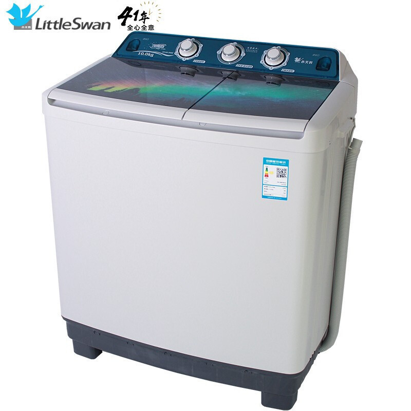 小天鹅(LittleSwan) 洗衣机10公斤双桶双缸双筒大容量半自动波轮洗衣机 TP100-S988 灰色