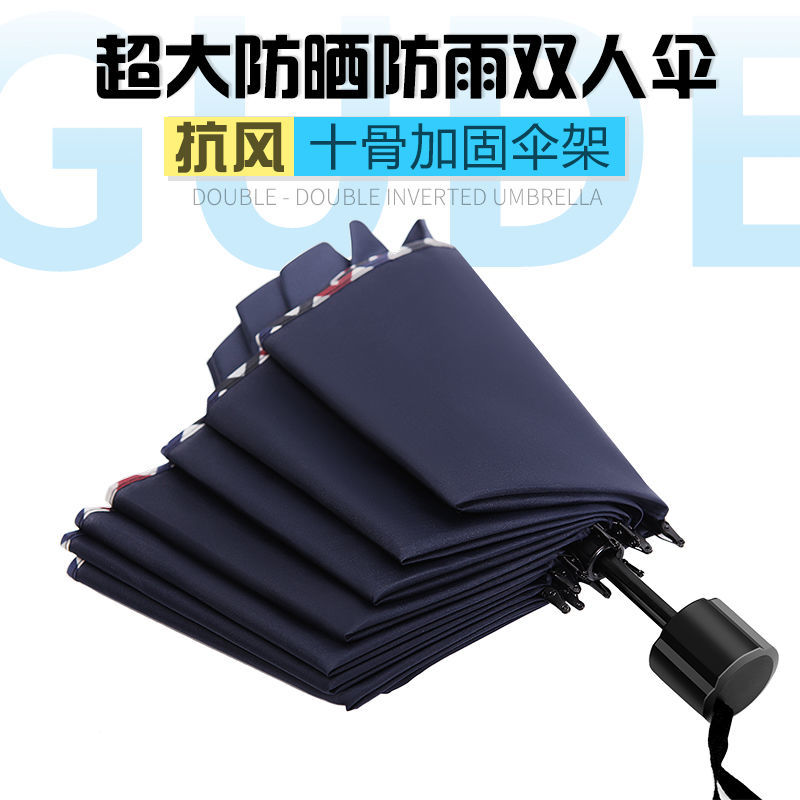 十骨大号雨伞男女晴雨伞两用伞折叠伞抗风强黑胶防紫外线耐用高清大图