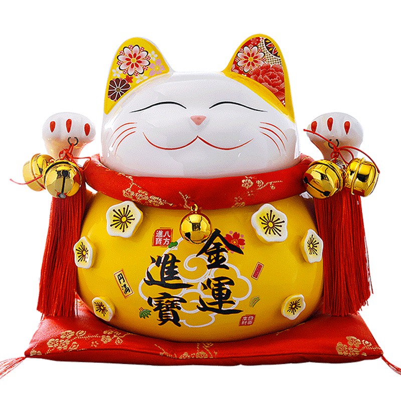 猫摆件开业大号陶瓷发财猫店铺收银台创意礼品存钱罐 三维工匠 金运进宝猫高清大图