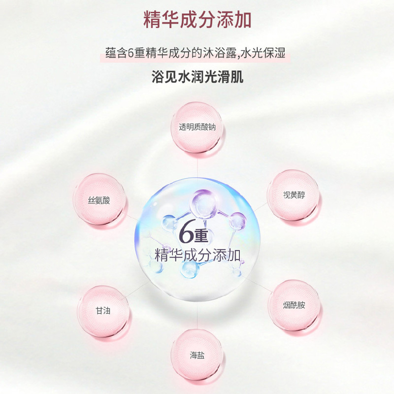 安宝笛蓓缦水光柔肤海盐磨砂沐浴露200ml*2(谧夜黑玫瑰香+幽雅茉莉香)高清大图