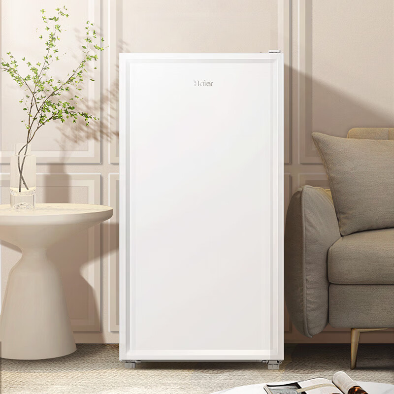 海尔(Haier)立式冷柜单门151升一级能效立式冰柜冷冻柜抽屉式冷柜画框小冰箱小冰柜家用小型冰箱 BD-151GHW9