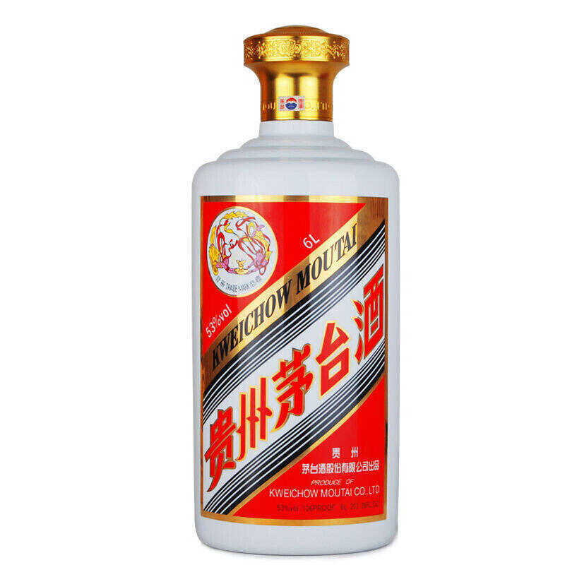 贵州茅台酒 53度飞天茅台 酒版系列 酱香型白酒 6000mL/6L 单盒装